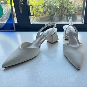 Charles & Keith Chalk Sling Back Pumps